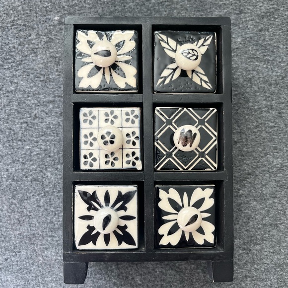 Copenhagen Mid-Century Modern Pottery‎ 6 Tile Drawers Organizer Denmark S…
